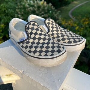Vans Kids Slip On Checkerboard Shoes